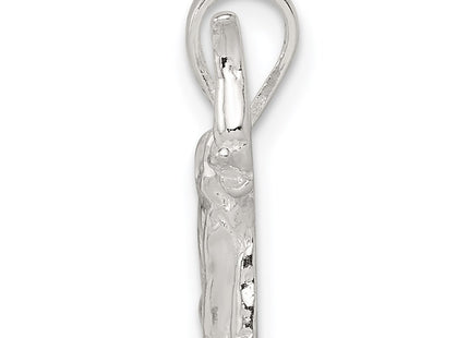 Sterling silver elephant charm, alternate view