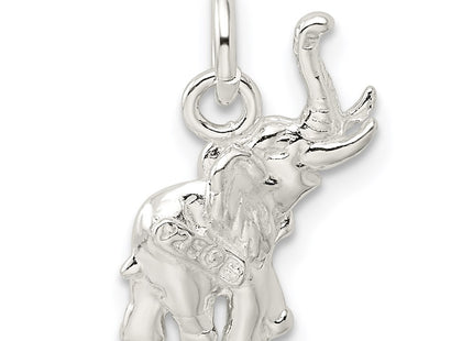 Sterling silver elephant charm, another view
