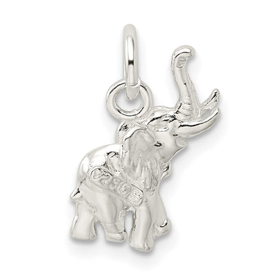 Sterling Silver Elephant Charm, 18 x 10mm