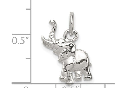 Sterling silver elephant charm, further view