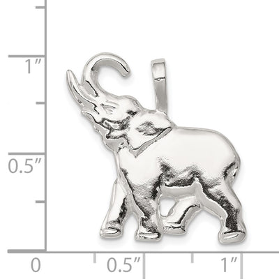 Sterling Silver Elephant Charm, 25 x 26mm