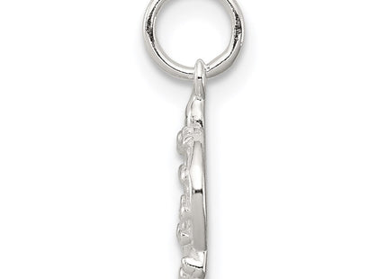 Sterling silver crown charm, alternate view