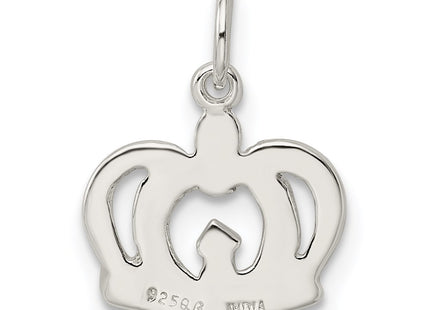 Sterling silver crown charm, another view