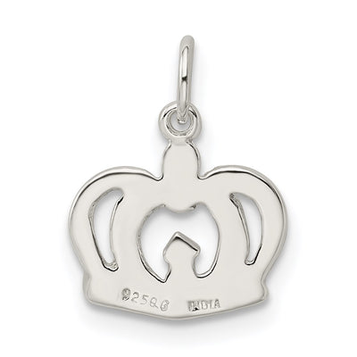 Sterling Silver Crown Charm, 12 x 12mm