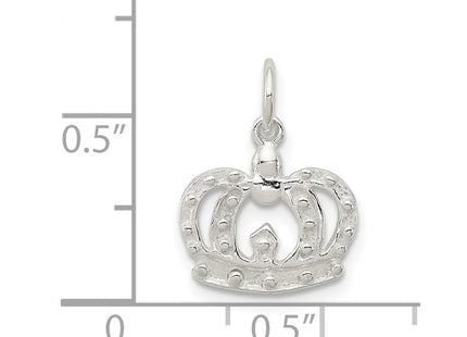 Sterling silver crown charm, further view