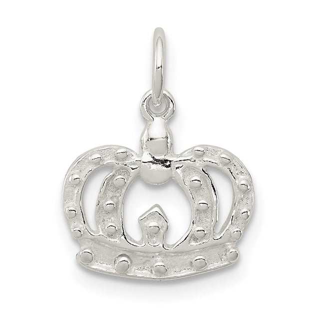 Sterling silver crown charm