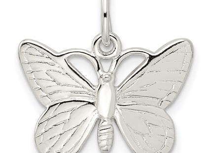 Sterling silver butterfly charm, another view
