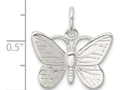 Sterling silver butterfly charm, further view