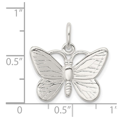 Sterling Silver Butterfly Charm, 20 x 25mm