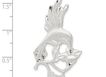 Sterling silver hummingbird charm, another view