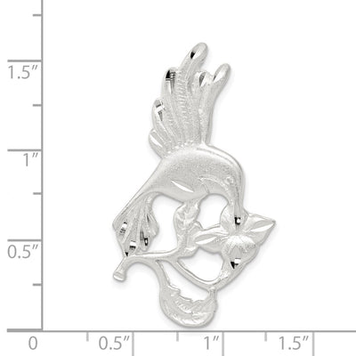 Sterling Silver Hummingbird Charm, 43 x 23mm