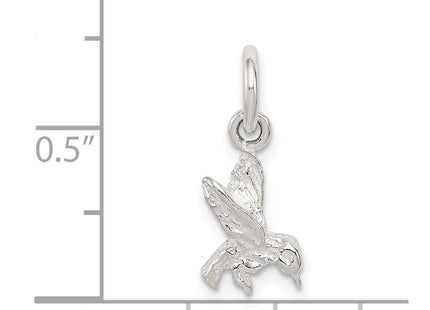 Sterling silver hummingbird charm, further view