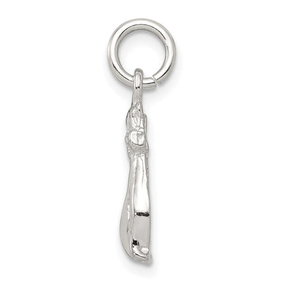 Sterling Silver Cat Charm, 17 x 8mm