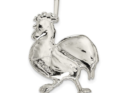 Sterling Silver Rooster Charm (Style QC2645)