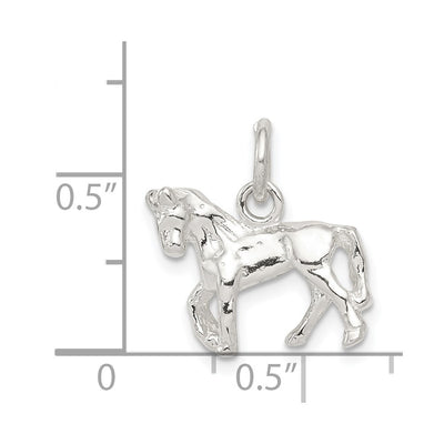Sterling Silver Horse Charm, 19 x 16mm
