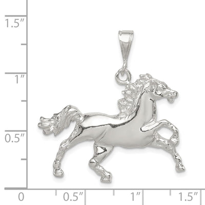 Sterling Silver Horse Charm, 25 x 34mm
