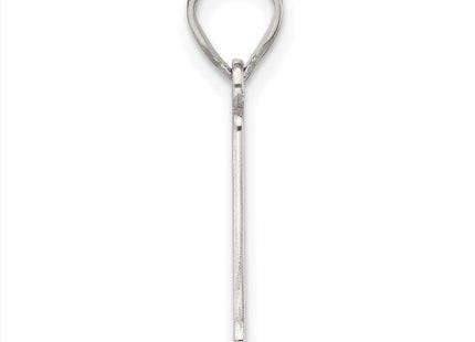 Sterling Silver Rhodium-plated Letter A Initial Pendant (Style QC2762A)