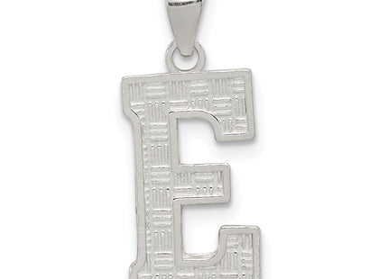 Sterling Silver Rhodium-plated Letter Initial Pendant (Small)