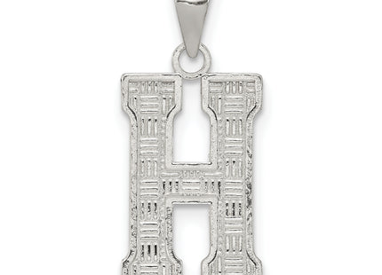 Sterling Silver Rhodium-plated Letter Initial Pendant (Small)