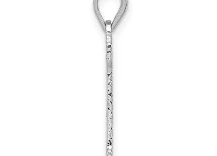 Sterling Silver Rhodium-plated Letter I Initial Pendant (Style QC2762I)