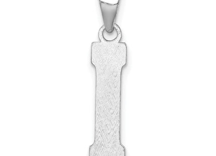 Sterling Silver Rhodium-plated Letter I Initial Pendant (Style QC2762I)