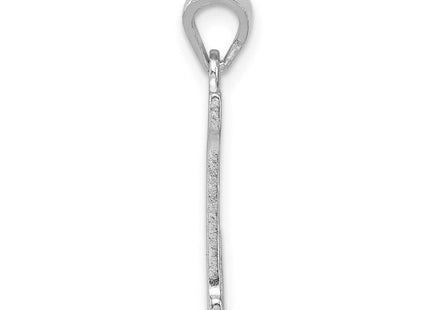 Sterling Silver Rhodium-plated Letter L Initial Pendant (Style QC2762L)