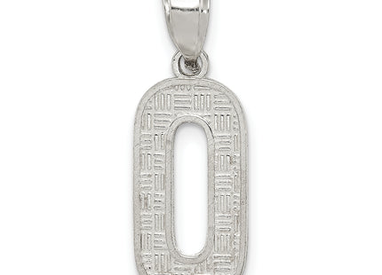 Sterling Silver Rhodium-plated Letter Initial Pendant (Small)