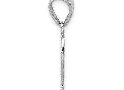 Sterling Silver Rhodium-plated Letter P Initial Pendant (Style QC2762P)