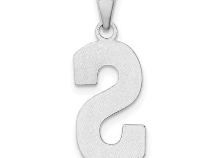 Sterling Silver Rhodium-plated Letter S Initial Pendant (Style QC2762S)