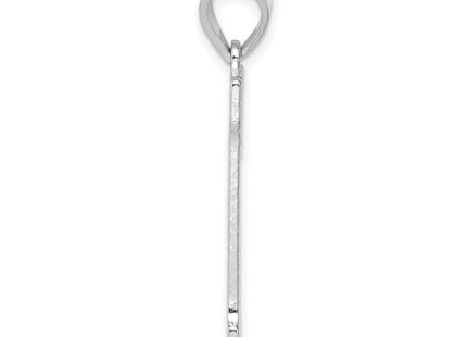 Sterling Silver Rhodium-plated Letter E Initial Pendant (Style QC2766E)