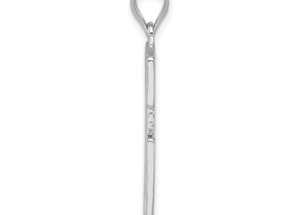 Sterling Silver Rhodium-plated Letter G Initial Pendant (Style QC2766G)