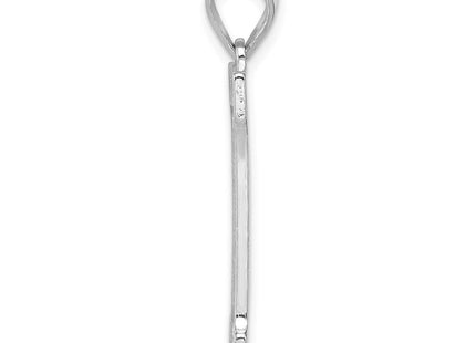 Sterling Silver Rhodium-plated Letter H Initial Pendant (Style QC2766H)