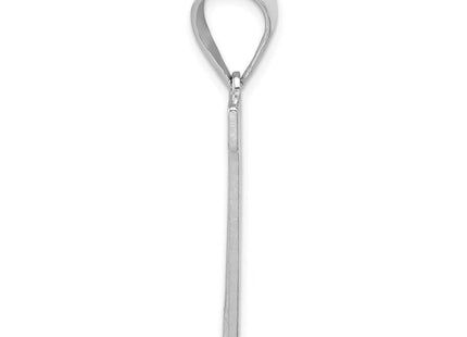 Sterling Silver Rhodium-plated Letter N Initial Pendant (Style QC2766N)