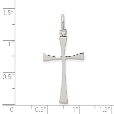 Sterling Silver Cross Charm, 31 x 17mm