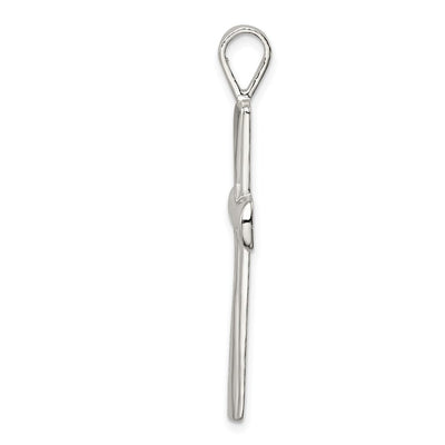 Sterling Silver Cross Pendant, 40 x 22mm