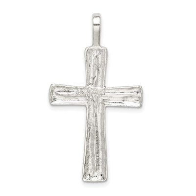 Sterling Silver Cross Pendant, 40 x 22mm