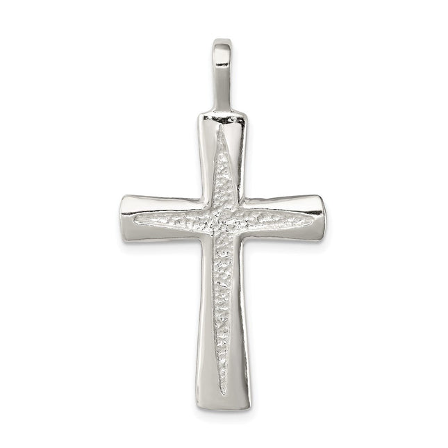 Sterling Silver Cross Pendant, 40 x 22mm