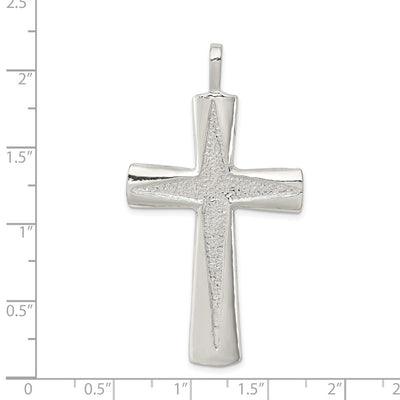 Sterling Silver Cross Pendant, 55 x 30mm