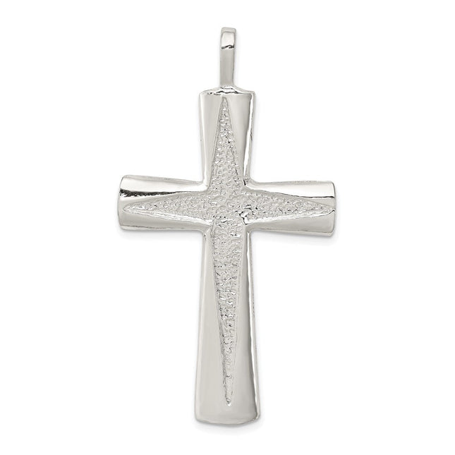 Sterling Silver Cross Pendant, 55 x 30mm
