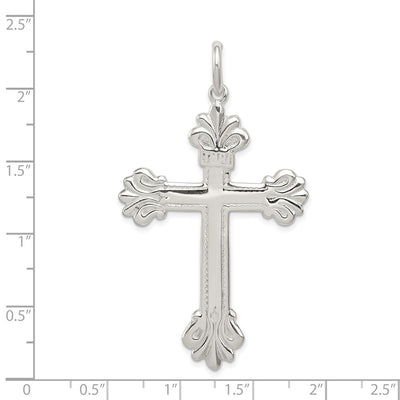 Sterling Silver Inri Cross Pendant, 52 x 35mm