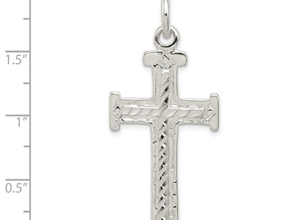 Sterling silver cross pendant, another view