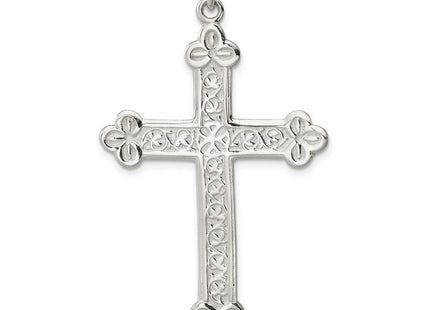 Sterling Silver Budded Cross Pendant (Style QC2880)