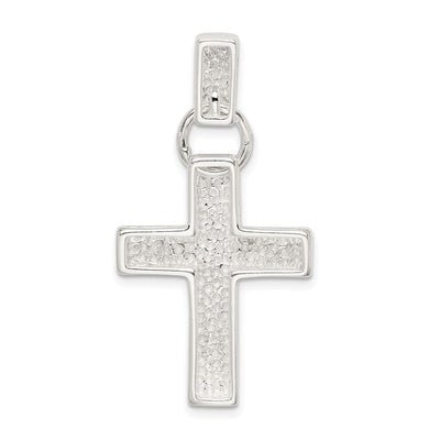 Sterling Silver Cross Pendant, 40 x 21mm