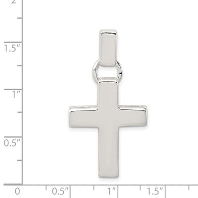Sterling Silver Cross Pendant, 40 x 21mm