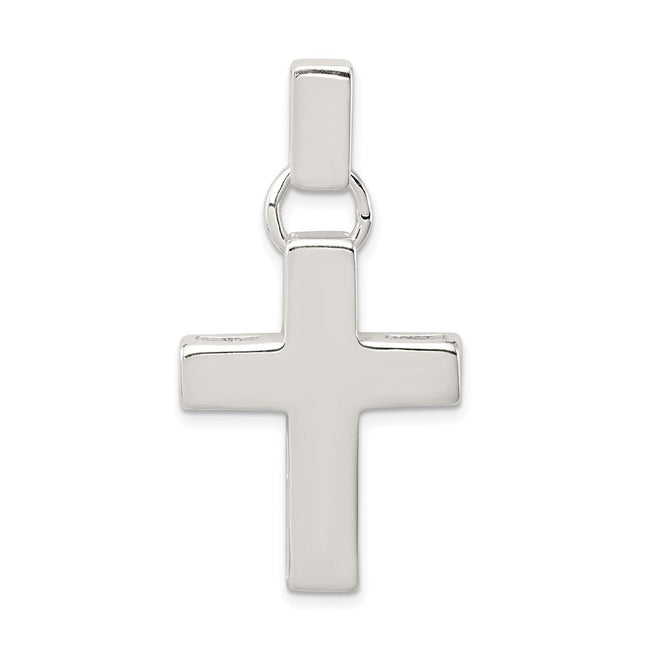 Sterling Silver Cross Pendant, 40 x 21mm