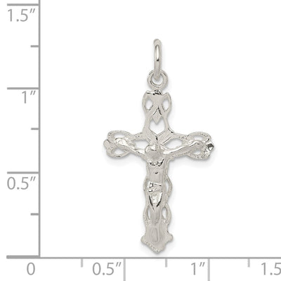 Sterling Silver Crucifix Charm, 30 x 16mm