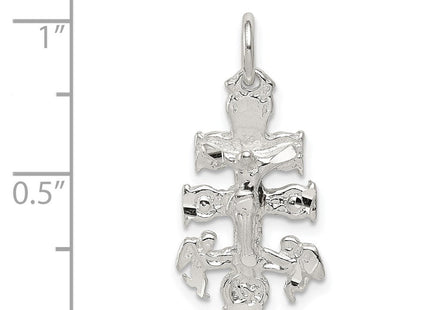 Sterling Silver Cara Vaca Crucifix Pendant (Style QC2910)