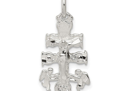 Sterling Silver Cara Vaca Crucifix Pendant (Style QC2910)