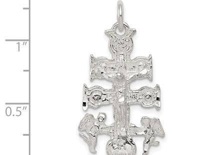 Sterling silver crucifix pendant, another view