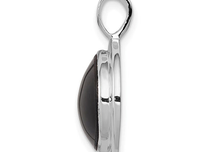 Sterling silver onyx pendant, alternate view